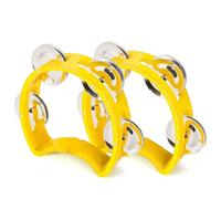 Flexzion Tamburello a forma di campana a percussione, set di 2 pezzi (giallo)