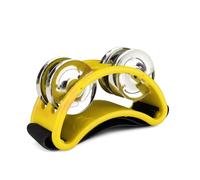 Flexzion Tamburello del piedi percussion, Strumento musicale gadget cajon accessori foot shaker, Tamburo per bambini KTV festa regalo per cantanti e chitarristi, Musica sonagli percussioni (Giallo)