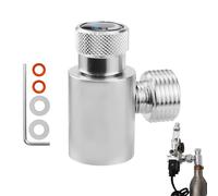 Fleymu Adattatore per bombola di CO2, Ricarica Cilindro CO2 Adattatore da W21.8-14 a TR21-4, Ricarica di CO2, Convertitore di Soda, per Bombole per Acquario, Adattatore di Ricarica per Soda (Argento)