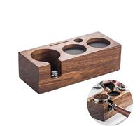 Fleymu Stazione di Pressatura 51|54mm, Stazione di Pressatura del caffè in Noce con Cuscino in Silicone, ad Altezza Regolabile, Tamper Station Adatta per la Maggior Parte degli Accessori per Il caffè