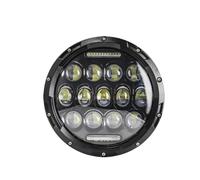 FLFHDUP Lampadine per motociclette Adatto per Yamaha Adatto per Harley Road King Faro anteriore rotondo da 7" Kit di illuminazione anteriore Faro per moto(7 Inch 13LED)