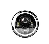 FLFHDUP Lampadine per motociclette Adatto per Yamaha Adatto per Harley Road King Faro anteriore rotondo da 7" Kit di illuminazione anteriore Faro per moto(7 Inch 4LED B)