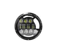 FLFHDUP Lampadine per motociclette Adatto per Yamaha Adatto per Harley Road King Faro anteriore rotondo da 7" Kit di illuminazione anteriore Faro per moto(7 Inch 16LED A)