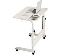 FLFLF Scrivania regolabile con ruote: tavolo mobile pieghevole per computer, scrivania da studio compatta per piccoli spazi, design salvaspazio per casa, ufficio e camera da letto, #C