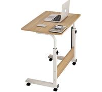 FLFLF Scrivania regolabile con ruote: tavolo mobile pieghevole per computer, scrivania da studio compatta per piccoli spazi, design salvaspazio per casa, ufficio e camera da letto, #D