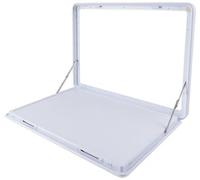 FLFLF Tavolo pieghevole per camper in lega di alluminio: tavolo da pranzo da esterno a parete con design bloccabile - Salvaspazio per camper, yacht e patii, bianco, #C