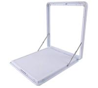 FLFLF Tavolo pieghevole per camper in lega di alluminio: tavolo da pranzo da esterno a parete con design bloccabile - Salvaspazio per camper, yacht e terrazze, bianco, #A