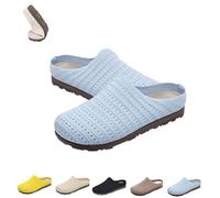 FLFXYFB 2025 Women's mesh textured flat sandals, Fashionable and Comfortable Women's Shoes Lady Shoe Slipper, comfortable non-slip and breathable (41,Blue)