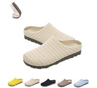 FLFXYFB 2025 Women's mesh textured flat sandals, Fashionable and Comfortable Women's Shoes Lady Shoe Slipper, comfortable non-slip and breathable (41,Beige)