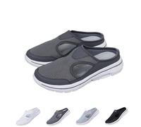 FLFXYFB Men's Comfort Breathable Support Sports Sandals,Meaboots Orthopedic for Men Slip on Sandals,Outdoor Casual Non Slip Sneakers Unisex (38,Grey)
