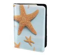 FLGHJNBJN Bella custodia per passaporto da viaggio con stampa stella marina con tasca portadocumenti, indispensabile da viaggio in pelle sintetica