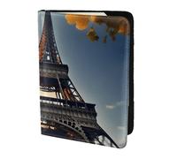 FLGHJNBJN Bella Torre Eiffel Parigi stampa viaggio passaporto custodia con tasca porta documenti, viaggio must-have in pelle sintetica