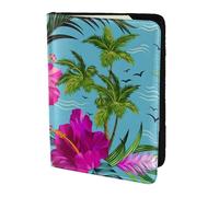 FLGHJNBJN Custodia per passaporto con stampa Hello Hawaii con tasca portadocumenti, in pelle sintetica indispensabile per il viaggio