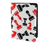 FLGHJNBJN Custodia per passaporto da viaggio con stampa a scacchi con tasca portadocumenti, in pelle sintetica indispensabile per il viaggio