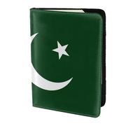 FLGHJNBJN Custodia per passaporto da viaggio con stampa bandiera del Pakistan con tasca portadocumenti, in pelle sintetica indispensabile per il viaggio
