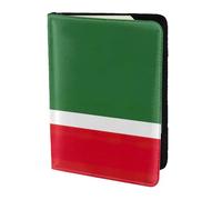 FLGHJNBJN Custodia per passaporto da viaggio con stampa bandiera della Repubblica Cecena con tasca portadocumenti, in pelle sintetica indispensabile per il viaggio