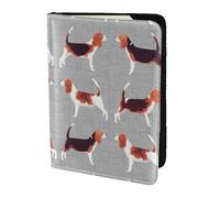 FLGHJNBJN Custodia per passaporto da viaggio con stampa Beagle con tasca portadocumenti, in pelle sintetica indispensabile per il viaggio