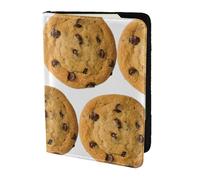 FLGHJNBJN Custodia per passaporto da viaggio con stampa biscotti cioccolato con tasca porta documenti, in pelle sintetica indispensabile per il viaggio