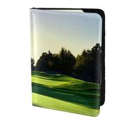 FLGHJNBJN Custodia per passaporto da viaggio con stampa campo da golf con tasca portadocumenti, in pelle sintetica indispensabile per il viaggio