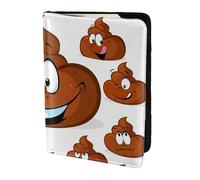 FLGHJNBJN Custodia per passaporto da viaggio con stampa di cacca divertente con tasca porta documenti, indispensabile da viaggio in pelle sintetica