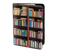 FLGHJNBJN Custodia per passaporto da viaggio con stampa di libri con tasca portadocumenti, in pelle sintetica indispensabile per il viaggio