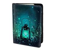 FLGHJNBJN Custodia per passaporto da viaggio con stampa di lucciole e lanterne, con tasca portadocumenti, indispensabile da viaggio in pelle sintetica