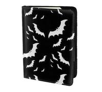 FLGHJNBJN Custodia per passaporto da viaggio con stampa di pipistrelli volanti di Halloween con tasca portadocumenti, in pelle sintetica indispensabile per il viaggio