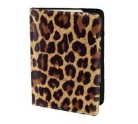FLGHJNBJN Custodia per passaporto da viaggio con stampa leopardata con tasca portadocumenti, in pelle sintetica indispensabile per il viaggio