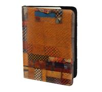 FLGHJNBJN Custodia per passaporto da viaggio con stampa patchwork africana in tessuto con tasca portadocumenti, indispensabile per il viaggio in pelle sintetica