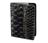 FLGHJNBJN Custodia per passaporto da viaggio con stampa pelle di serpente con tasca porta documenti, in pelle sintetica indispensabile per il viaggio
