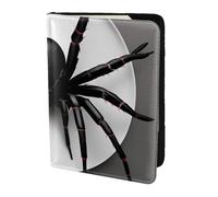 FLGHJNBJN Custodia per passaporto da viaggio con stampa ragno nero con tasca portadocumenti, in pelle sintetica indispensabile per il viaggio