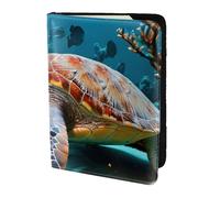 FLGHJNBJN Custodia per passaporto da viaggio con stampa tartaruga marina con tasca portadocumenti, indispensabile per il viaggio in pelle sintetica