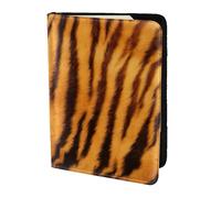 FLGHJNBJN Custodia per passaporto da viaggio con stampa tigre a righe con tasca porta documenti, in pelle sintetica indispensabile per il viaggio