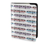 FLGHJNBJN Custodia per passaporto da viaggio con stampa treno monorotaia con tasca portadocumenti, indispensabile da viaggio in pelle sintetica