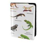 FLGHJNBJN Diversi tipi di custodia per passaporto da viaggio con stampa lucertola con tasca portadocumenti, in pelle sintetica indispensabile per il viaggio