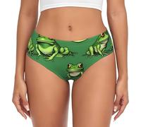 FLGHJNBJN Divertente rana verde intimo femminile hipster slip lavabile non restringente adatto per le donne da indossare tutti i giorni, dalla XS alla 4XL, Nero , M