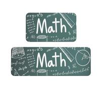 FLGHJNBJN Formule Forme Teoria Matematica Lezione Parola Cucina Tappeti 2 Pezzi Tappeti Da Cucina Imbottiti Anti Fatica Tappetini Da Cucina Per Pavimento Antiscivolo