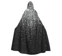 FLGHJNBJN Mantello con glitter argento lucido per uomo e donna, mantello rinascimentale con cappuccio, mantello medievale, mantello per costumi cosplay di Halloween