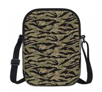 FLGHJNBJN Tiger Stripe Camo Printed Crossbody Bag per le donne con tracolla regolabile, piccola borsa a tracolla per viaggi e lavoro
