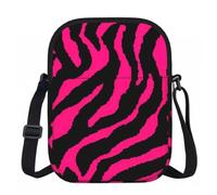 FLGHJNBJN Zebra Tiger Leopard rosa stampato borsa a tracolla da donna con tracolla regolabile, piccola borsa a tracolla per viaggi e lavoro