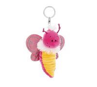 Flibbies 62883 - Portachiavi in Peluche a Forma di Farfalla, Accessorio per Lo Zaino o la Borsa di Grandi e piccini, 10 cm, Rosa