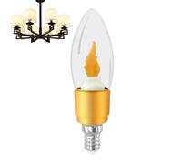 Flicker Flame Light Bulb - Realistic Fire LED Bulb for Decorative Lighting | E12 E14 Base with Warm Glow, Indoor Home Lighting for Christmas Halloween Party Porch Patio Bedroom Living Room Restaurant
