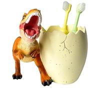 FlidRunest Portaspazzolino da denti a forma di dinosauro, organizer per spazzolino da denti per il bagno, robusto porta spazzolino da denti in resina, facile da pulire, divertente regalo decorativo