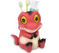 FlidRunest Portaspazzolino da denti per bambini a forma di dinosauro, per il bagno, grazioso porta spazzolino da denti a forma di dinosauro, facile da pulire, portaspazzolino e dentifricio, organizer