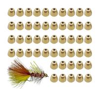 Fliegenbindeperlen-Material, Kegelköpfe für Binderohr, 50 Stück Kegelkopf-Schlitzperlen, Fliegenbindematerialien in 3 Größen sinken tiefer. Fliegenbindeperlen für Luftschlangen und Köder