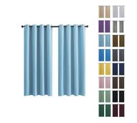 Fliegengitter, tenda oscurante con zanzariera, tenda blickdicht, con riduzione del rumore, leggera e morbida, per soggiorno, camera da letto, cucina - 120x190cm (blu chiaro)