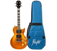 Flight Centurion Vintage Burst Solid Body Ukulele Elettrico - Top Oro