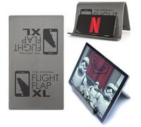 Flight Flap, Supporto pieghevole per tablet e cellulare da aereo, extra large, flessibile, 30,5 x 17,8 cm, per scrivania, Kindle, letto, accessori da viaggio essenziali per lunghi voli, grigio