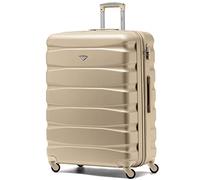 Flight Knight ABS 3 Taglia Valigia Leggera Compatibile Con Alitalia, easyJet, RyanAir, Air Italy E Tanti Altri! Trolley Bagaglio A Mano 55x35x20 cm Grande Bagaglio Da Stiva 4 Rotelle.