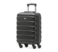 Flight Knight ABS 3 Taglia Valigia Leggera Compatibile Con Alitalia, easyJet, RyanAir, Air Italy E Tanti Altri! Trolley Bagaglio A Mano 55x35x20 cm Grande Bagaglio Da Stiva 4 Rotelle.